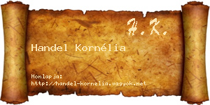 Handel Kornélia névjegykártya